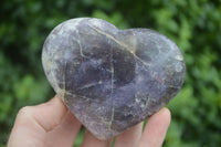 Polished Purple Lepidolite  Hearts  x 6 From Madagascar - Toprock Gemstones and Minerals