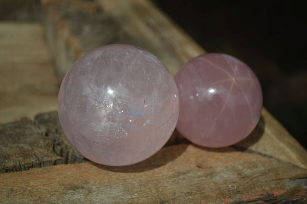Polished Rare Star Rose Quartz Spheres  x 6 From Ambatondrazaka, Madagascar - Toprock Gemstones and Minerals 