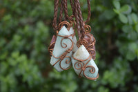 Polished Mixed Copper Wire Wrapped Jewellery Pendants x 6 From Congo - Toprock Gemstones and Minerals