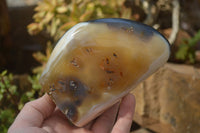 Polished Mixed Agate Standing Free Forms  x 3 From Madagascar - Toprock Gemstones and Minerals