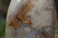 Polished Mixed Agate Standing Free Forms  x 3 From Madagascar - Toprock Gemstones and Minerals