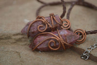 Polished Mixed Copper Wire Wrapped Jewellery Pendants x 6 From Congo - Toprock Gemstones and Minerals