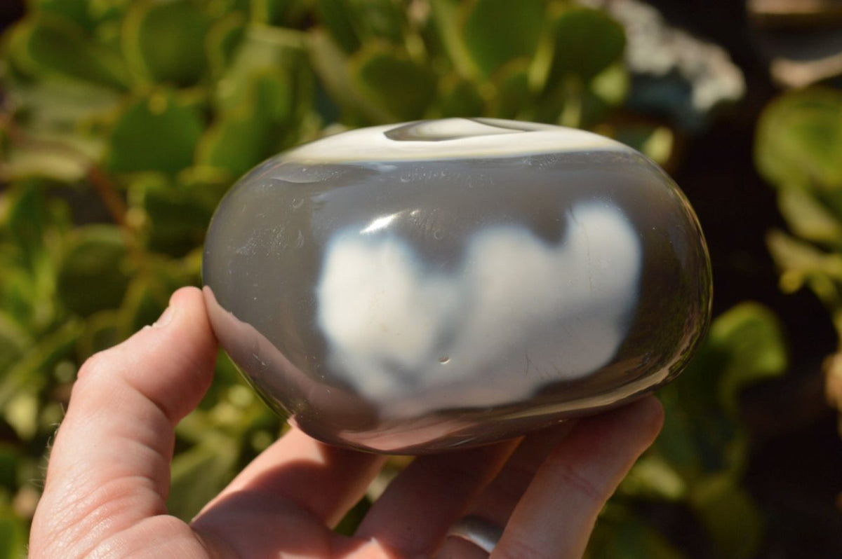 Polished Snow / Orca Agate Standing Free Forms x 2 From Madagascar - TopRock