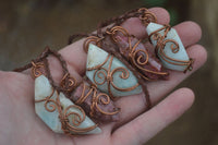 Polished Mixed Copper Wire Wrapped Jewellery Pendants x 6 From Congo - Toprock Gemstones and Minerals