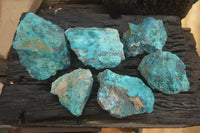 Natural Rough Shattuckite Cobbed Specimens x 6 From Kaokoveld, Namibia - Toprock Gemstones and Minerals