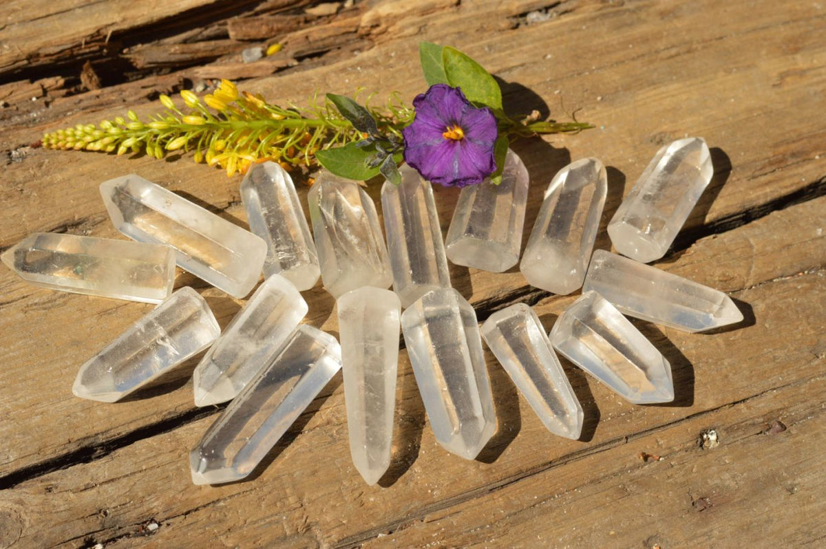 Polished Small Semi Optic Quartz Points x 35 From Madagascar - TopRock