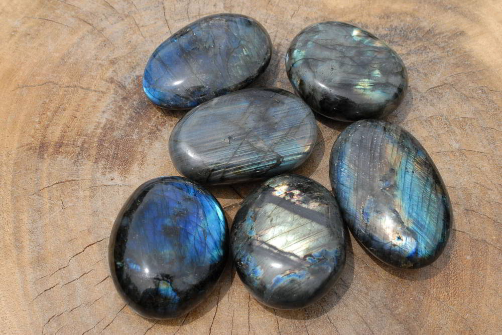 Polished Labradorite Standing Free Forms x 4 From Madagascar - TopRock