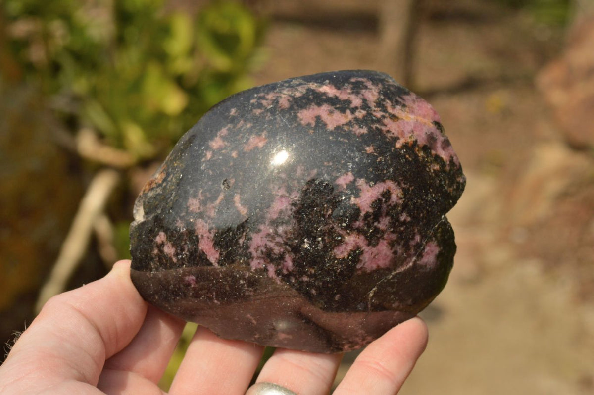 Polished Semi Polished Rhodonite Free Forms x 5 From Ambindavato, Madagascar - TopRock