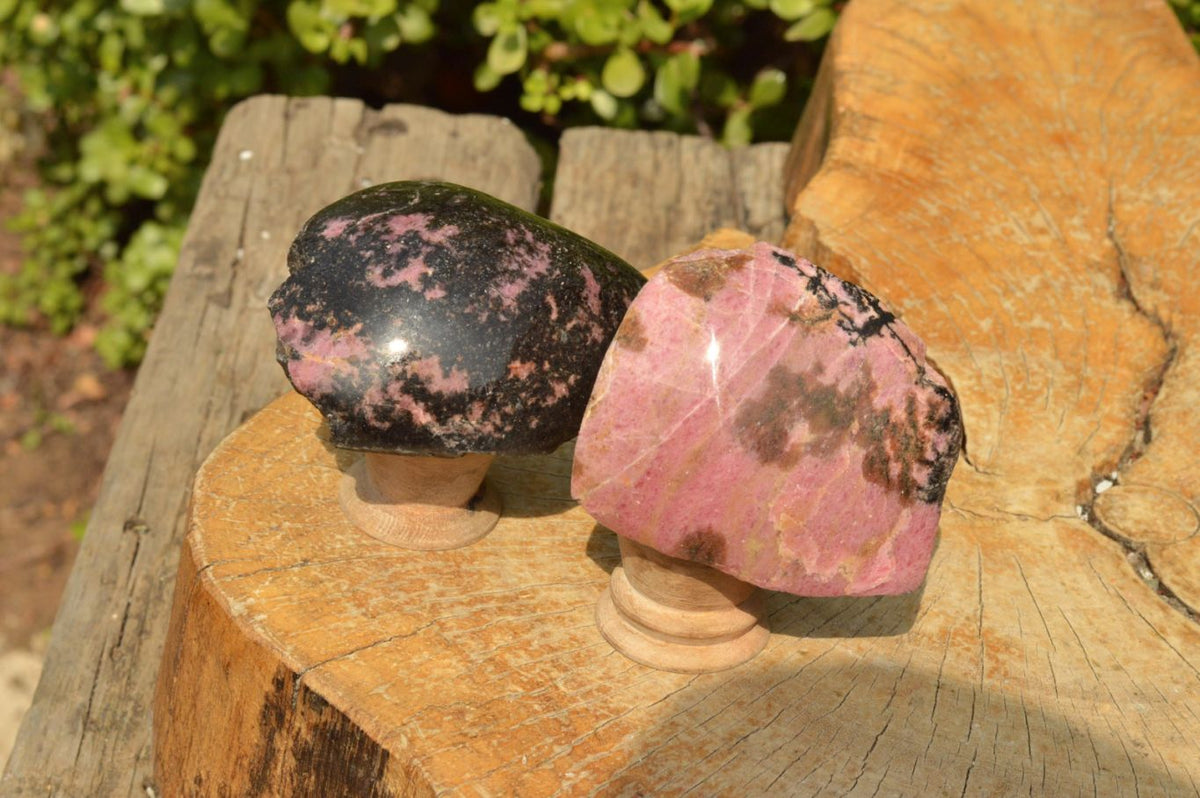 Polished Semi Polished Rhodonite Free Forms x 5 From Ambindavato, Madagascar - TopRock