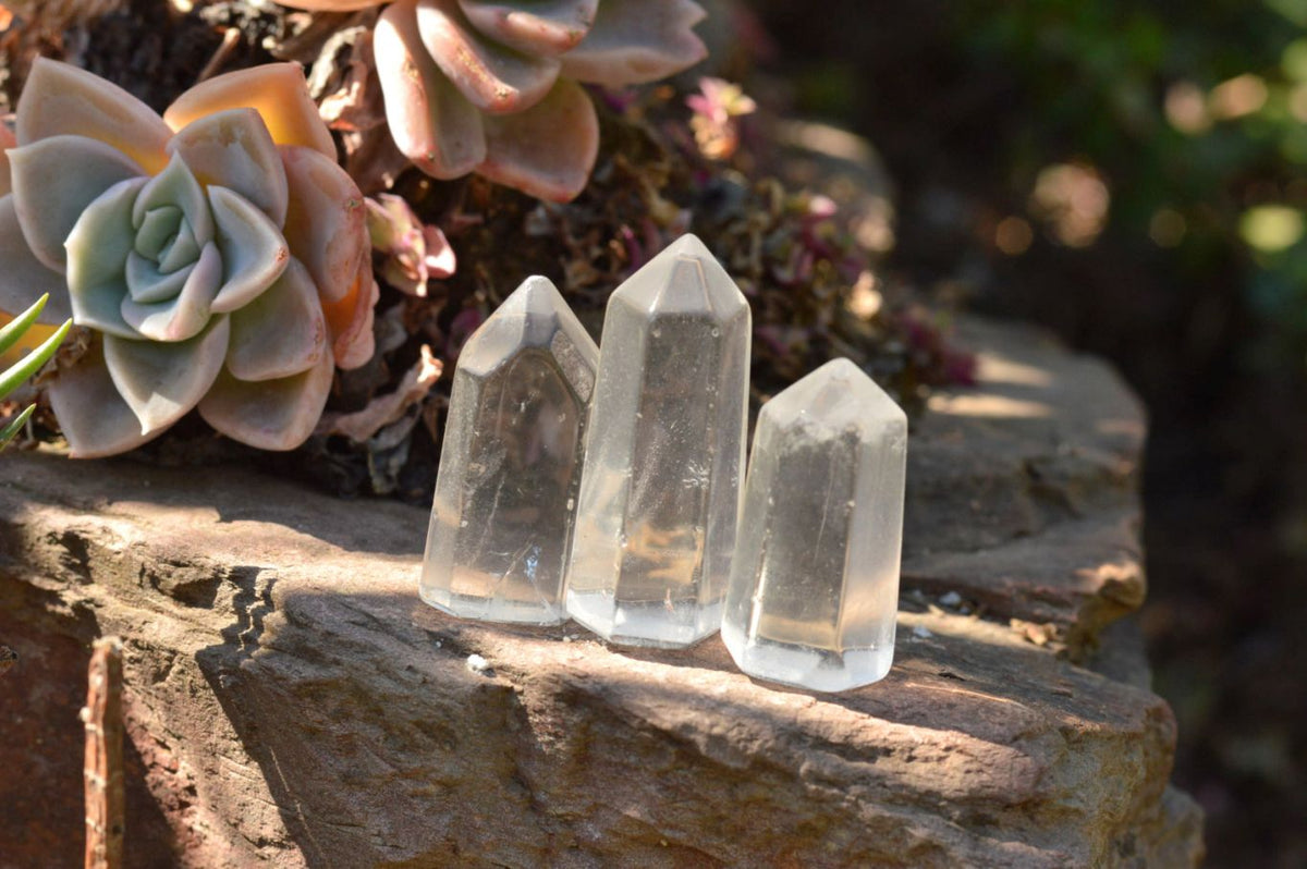 Polished Small Semi Optic Quartz Points x 35 From Madagascar - TopRock