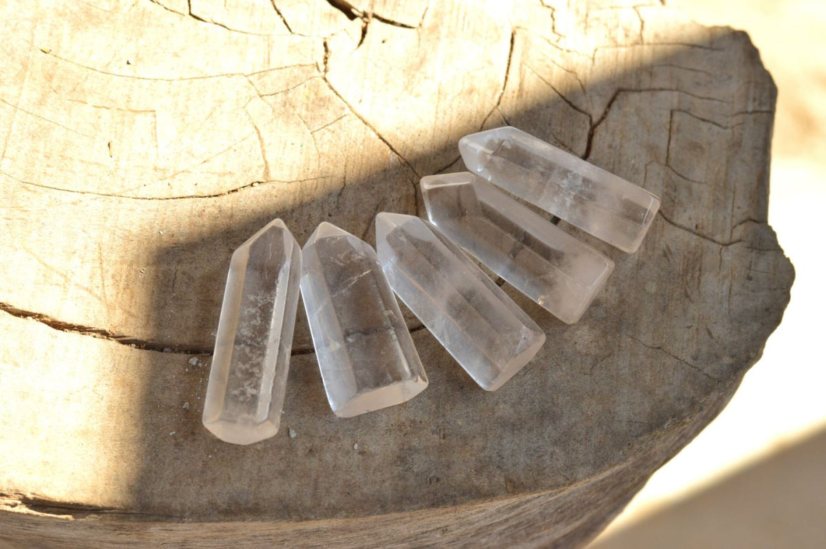 Polished Small Semi Optic Quartz Points x 35 From Madagascar - TopRock