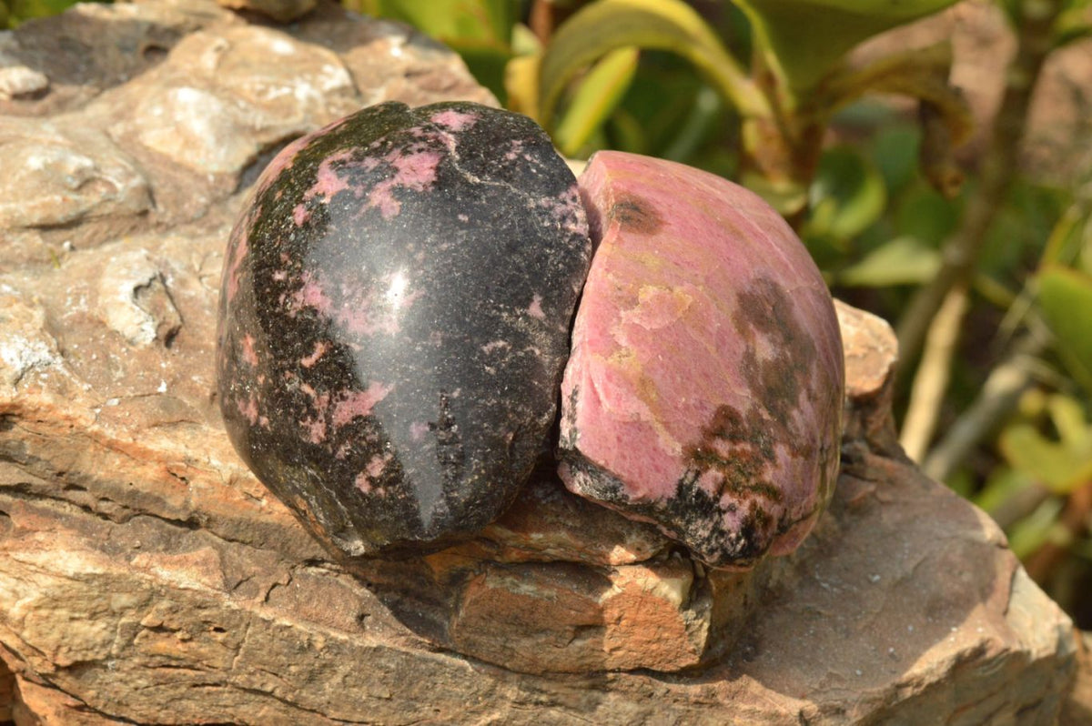 Polished Semi Polished Rhodonite Free Forms x 5 From Ambindavato, Madagascar - TopRock