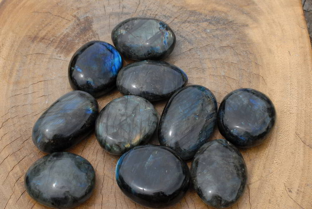 Polished Labradorite Standing Free Forms x 4 From Madagascar - TopRock
