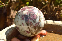 Polished Pink Tourmaline Rubellite Spheres (Small x 4, Medium x 1) x 5 From Ambatondrazaka, Madagascar - TopRock