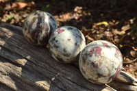 Polished Pink Tourmaline Rubellite Spheres (Small x 4, Medium x 1) x 5 From Ambatondrazaka, Madagascar - TopRock