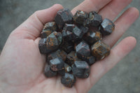 Natural Red & Brown Fully Formed Dodecagon Pyrope Garnet Crystals  - Sold per 500 g (70 to 85 pieces) - From Zimbabwe - Toprock Gemstones and Minerals