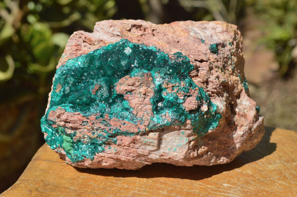Natural Large Classic Dioptase Specimen With Fibrous Malachite x 1 From Congo - TopRock
