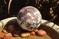 Polished Pink Tourmaline Rubellite Spheres (Small x 4, Medium x 1) x 5 From Ambatondrazaka, Madagascar - TopRock