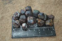 Natural Red & Brown Fully Formed Dodecagon Pyrope Garnet Crystals  - Sold per 500 g (70 to 85 pieces) - From Zimbabwe - Toprock Gemstones and Minerals