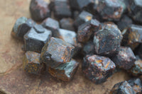 Natural Red & Brown Fully Formed Dodecagon Pyrope Garnet Crystals  - Sold per 500 g (70 to 85 pieces) - From Zimbabwe - Toprock Gemstones and Minerals