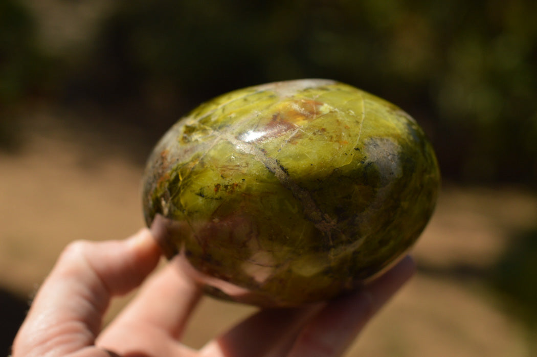 Polished Dark Exceptional Green Opal Standing Free Form x 1 From Antsirabe, Madagascar - TopRock