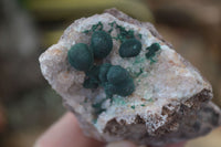 Natural Rare Ball Malachite On Drusy Quartz & Dolomite Matrix  x 6 From Kambove, Congo - Toprock Gemstones and Minerals