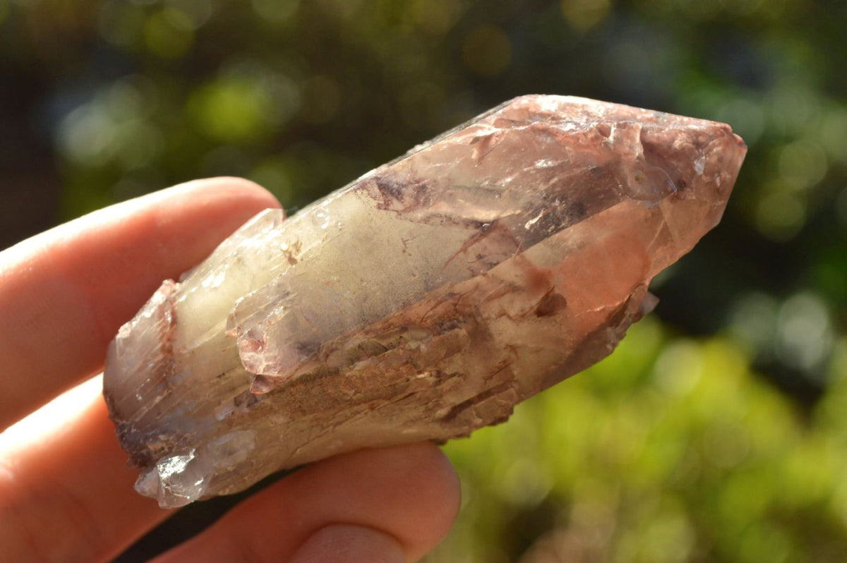 Natural Large Single Red Hematoid Quartz Crystals x 12 From Zimbabwe - TopRock