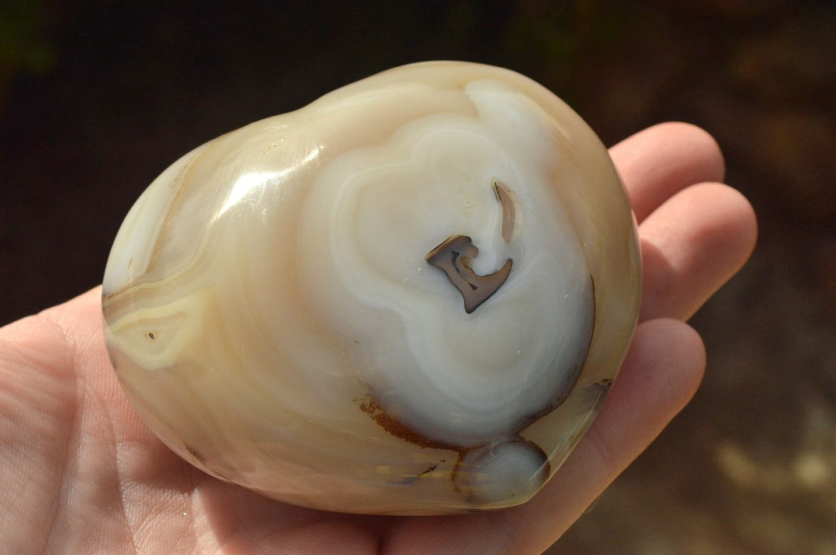 Polished Fairly Large Agate Hearts x 6 From Madagascar - TopRock
