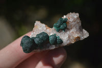 Natural Rare Ball Malachite On Drusy Quartz & Dolomite Matrix  x 6 From Kambove, Congo - Toprock Gemstones and Minerals