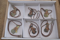 Polished  Copper Wire Wrapped Leopard Stone Eagle Pendants  x 6 From Zimbabwe - Toprock Gemstones and Minerals
