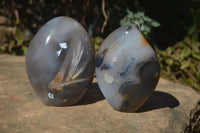 Polished Mixed Agate Standing Free Forms  x 3 From Madagascar - Toprock Gemstones and Minerals