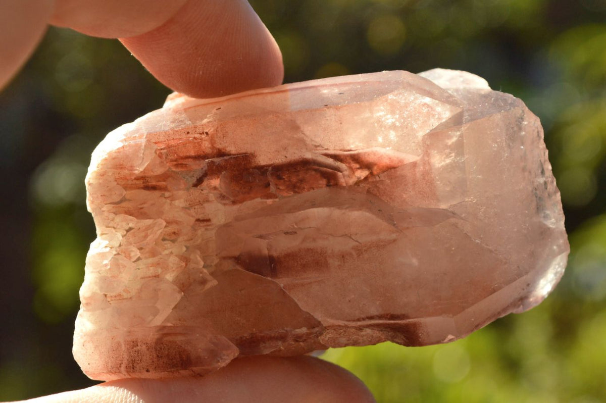 Natural Large Single Red Hematoid Quartz Crystals x 12 From Zimbabwe - TopRock