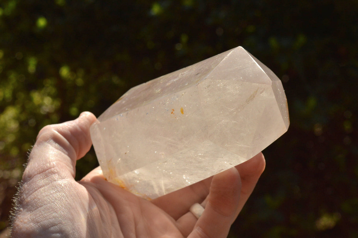 Polished Trio Of Clear Quartz Points With Rainbow Veils x 3 From Madagascar - TopRock