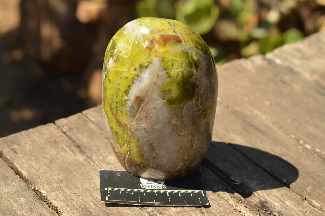 Polished Dark Exceptional Green Opal Standing Free Form x 1 From Antsirabe, Madagascar - TopRock