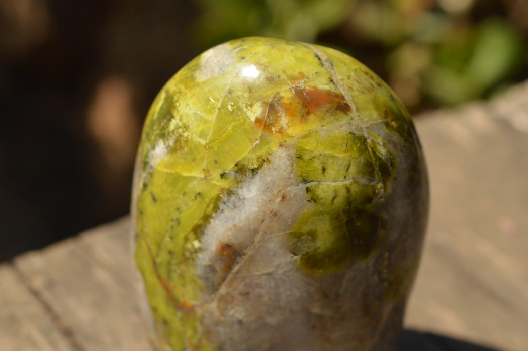 Polished Dark Exceptional Green Opal Standing Free Form x 1 From Antsirabe, Madagascar - TopRock