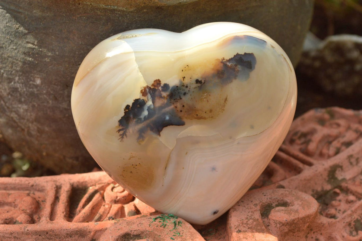 Polished Fairly Large Agate Hearts x 6 From Madagascar - TopRock