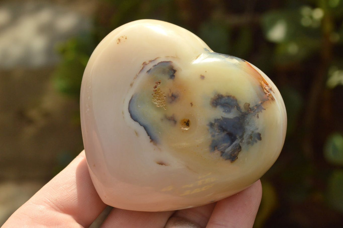 Polished Fairly Large Agate Hearts x 6 From Madagascar - TopRock