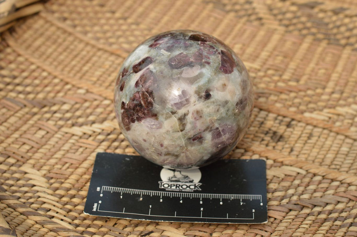 Polished Pink Tourmaline Rubellite Spheres x 2 From Madagascar - TopRock