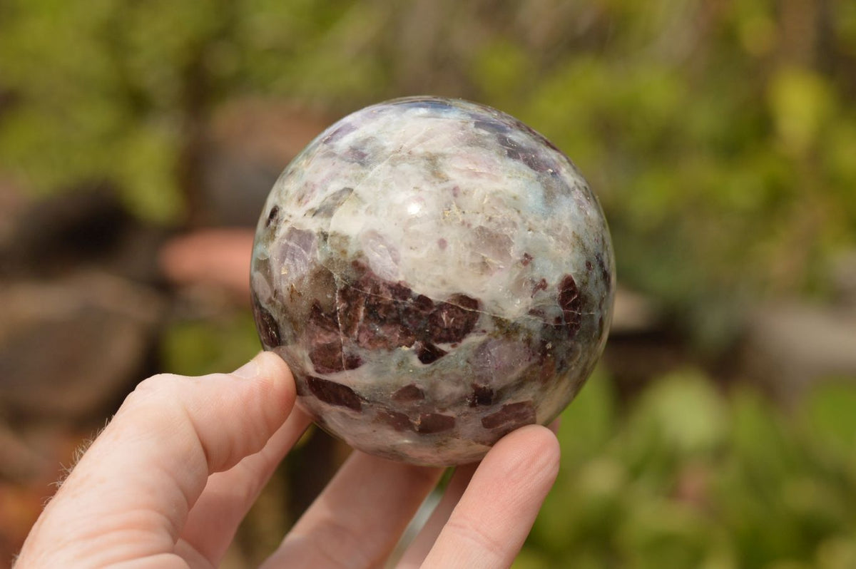 Polished Pink Tourmaline Rubellite Spheres x 2 From Madagascar - TopRock
