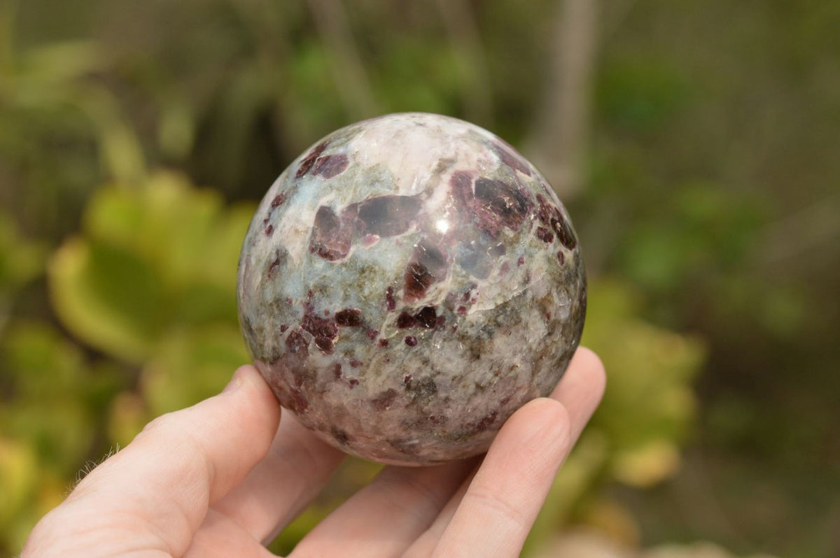 Polished Pink Tourmaline Rubellite Spheres x 2 From Madagascar - TopRock