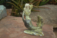 Polished Leopard Stone Mermaid Carving x 1 From Zimbabwe - TopRock