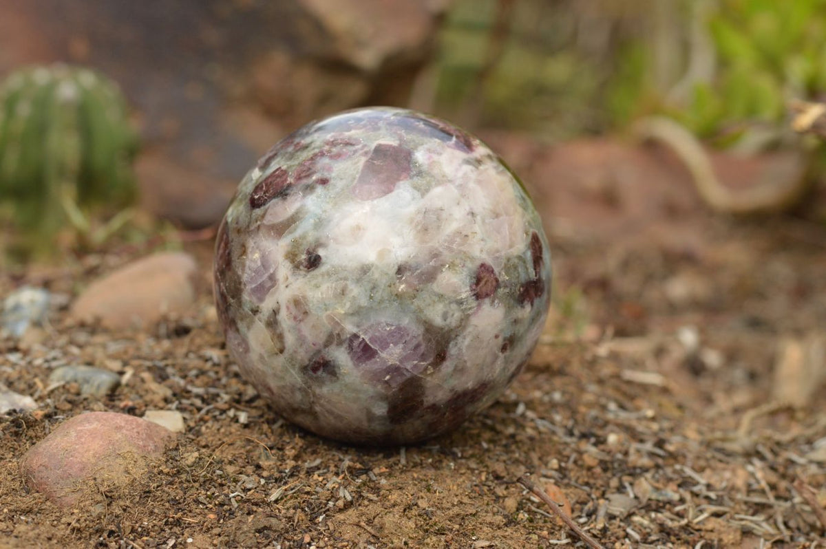 Polished Pink Tourmaline Rubellite Spheres x 2 From Madagascar - TopRock