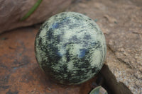 Polished Green Leopard Stone Spheres  x 2 From Zimbabwe - Toprock Gemstones and Minerals