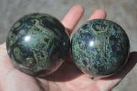 Polished Stromatolite / Kambamba Jasper Spheres  x 4 From Madagascar - Toprock Gemstones and Minerals