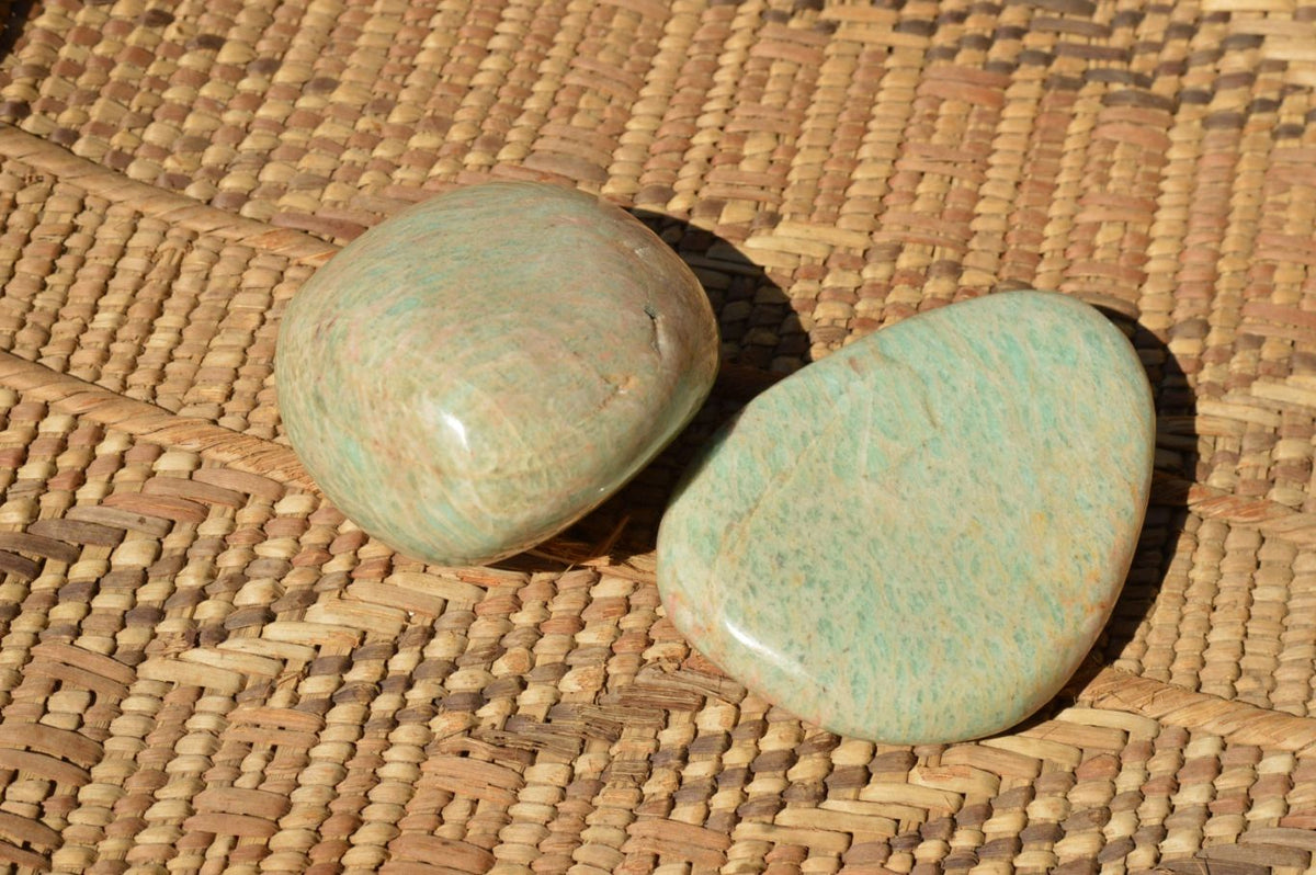 Polished Affordable Kobi Blue Amazonite Free Forms x 12 From Zimbabwe - TopRock