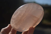 Polished Gemmy Pink Rose Quartz Standing Free Forms x 3 From Madagascar - Toprock Gemstones and Minerals