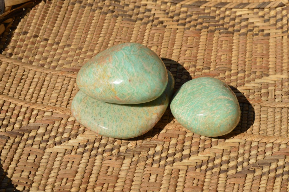 Polished Affordable Kobi Blue Amazonite Free Forms x 12 From Zimbabwe - TopRock