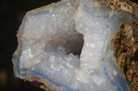 Natural Blue Lace Agate Geode Specimens  x 3 From Malawi - Toprock Gemstones and Minerals