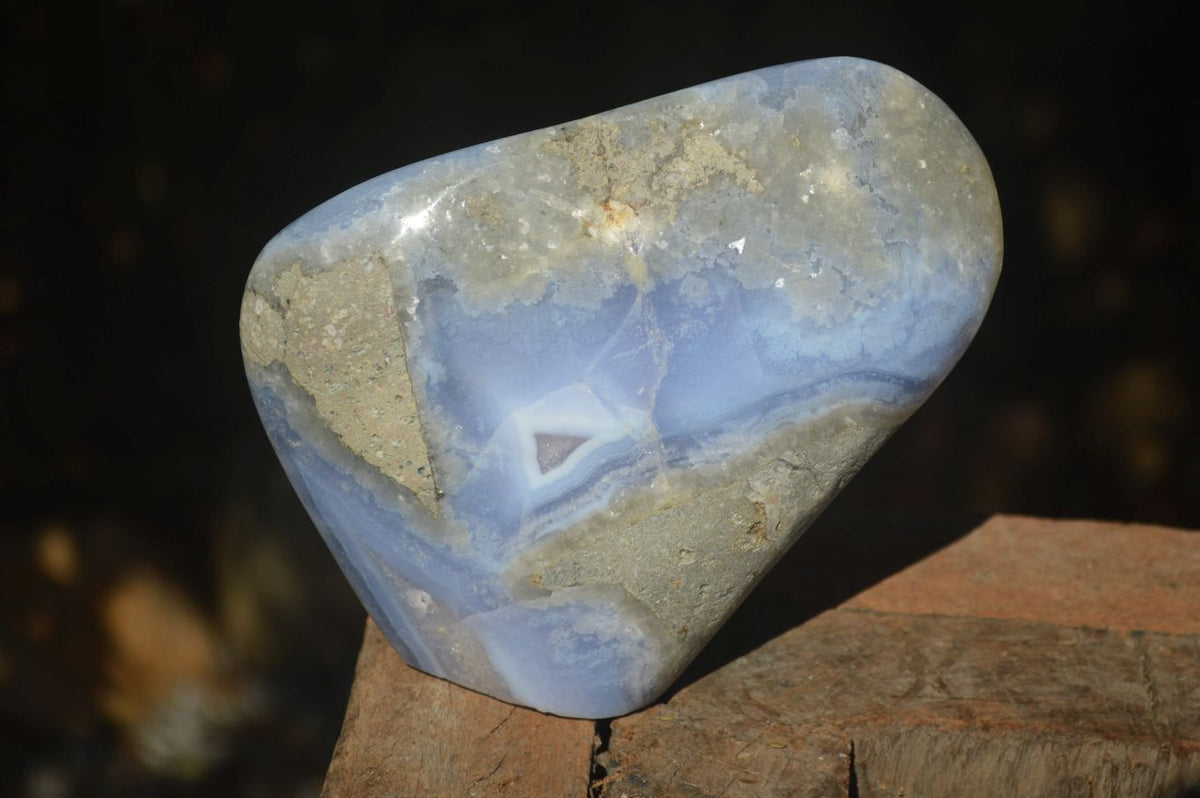 Polished Violet "Sugi" Rose Quartz Standing Free Form (XX Rare) x 1 From Madagascar - TopRock