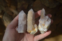 Natural Pale Lilac Spirit Quartz Crystals x 12 From Boekenhouthoek, South Africa - Toprock Gemstones and Minerals